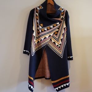 ON HOLD Vintage asymmetric western knit sweater
